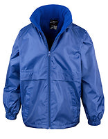 Result Core Kinderjacke mit Microfleece-Futter in Royal – mit Firmenlogo individualisierbar