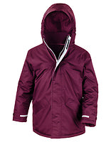 Result Core Kinder-Parka Channel in Burgundy – mit Firmenlogo individualisierbar