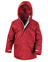 Result Core Kinder-Parka Channel in Red – mit Firmenlogo individualisierbar