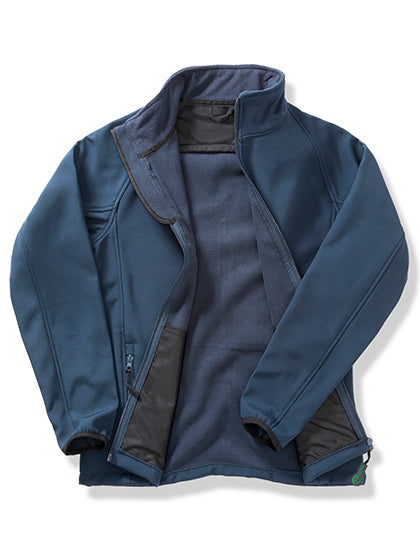 Result Recycled Women´s Printable Softshell Jacket with Recycled Fleece Inner in Navy/Navy – mit Firmenlogo individualisierbar