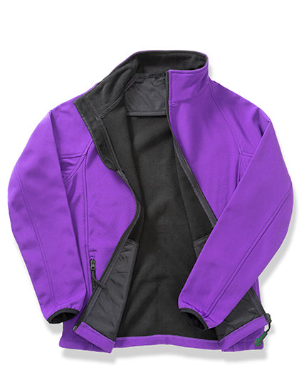Result Recycled Women´s Printable Softshell Jacket with Recycled Fleece Inner in Purple/Black – mit Firmenlogo individualisierbar