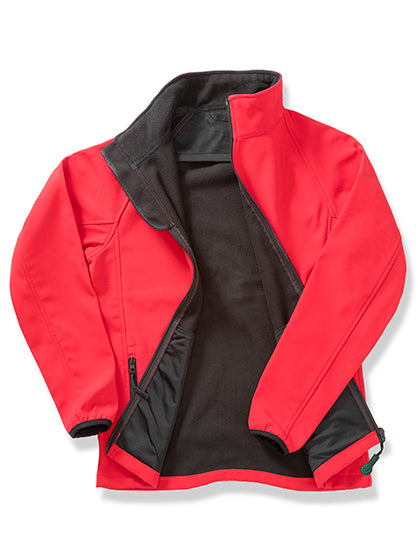 Result Recycled Women´s Printable Softshell Jacket with Recycled Fleece Inner in Red/Black – mit Firmenlogo individualisierbar