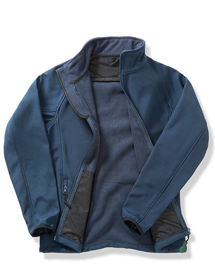 Result Recycled Men's Printable Softshell Jacket with Recycled Fleece Inner in Navy/Navy – mit Firmenlogo individualisierbar