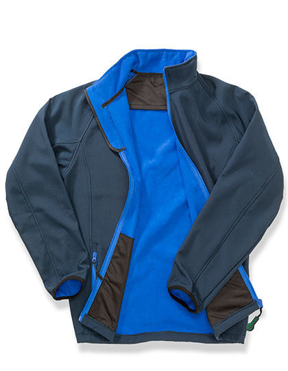 Result Recycled Men's Printable Softshell Jacket with Recycled Fleece Inner in Navy/Royal – mit Firmenlogo individualisierbar