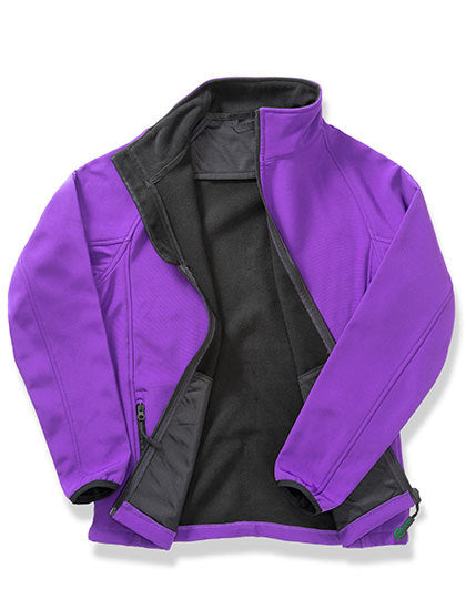 Result Recycled Men's Printable Softshell Jacket with Recycled Fleece Inner in Purple/Black – mit Firmenlogo individualisierbar
