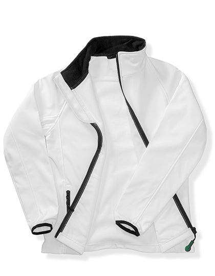 Result Recycled Men's Printable Softshell Jacket with Recycled Fleece Inner in White/Black – mit Firmenlogo individualisierbar