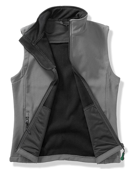 Result Recycled Men's Printable Softshell Bodywarmer with Recycled Fleece Inner in Charcoal/Black – mit Firmenlogo individualisierbar