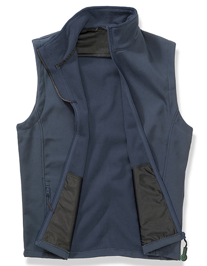Result Recycled Men's Printable Softshell Bodywarmer with Recycled Fleece Inner in Navy/Navy – mit Firmenlogo individualisierbar