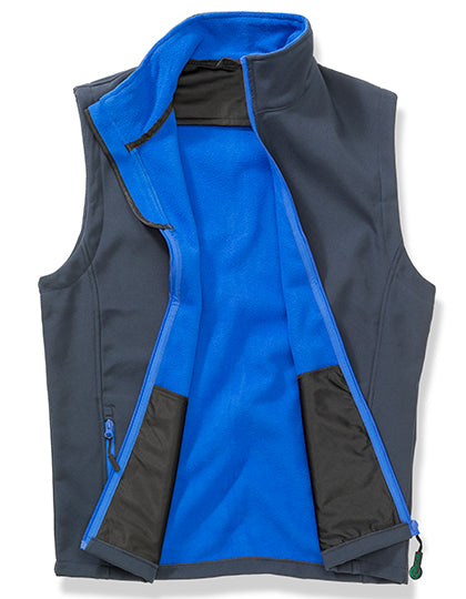 Result Recycled Men's Printable Softshell Bodywarmer with Recycled Fleece Inner in Navy/Royal – mit Firmenlogo individualisierbar