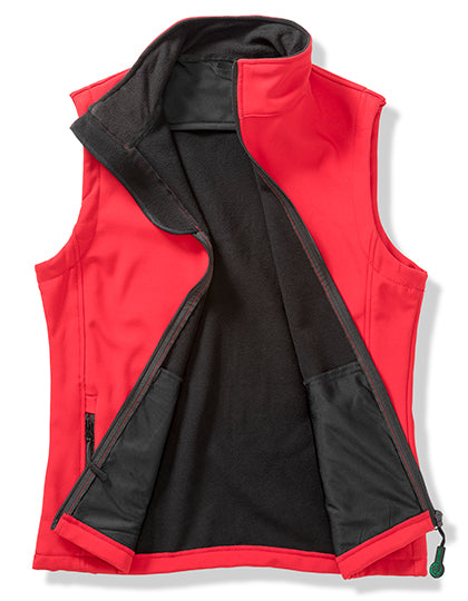Result Recycled Men's Printable Softshell Bodywarmer with Recycled Fleece Inner in Red/Black – mit Firmenlogo individualisierbar