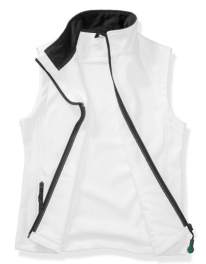 Result Recycled Men's Printable Softshell Bodywarmer with Recycled Fleece Inner in White/Black – mit Firmenlogo individualisierbar