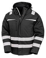 Result SafeGuard Warnschutz-Softshellmantel Dynamic in Black – mit Firmenlogo individualisierbar