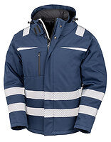 Result SafeGuard Warnschutz-Softshellmantel Dynamic in Navy – mit Firmenlogo individualisierbar