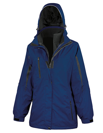Result Women´s 3-in-1 Journey Jacket With Soft Shell Inner in Navy/Black – mit Firmenlogo individualisierbar