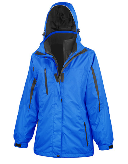 Result Women´s 3-in-1 Journey Jacket With Soft Shell Inner in Royal/Black – mit Firmenlogo individualisierbar