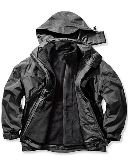 Result 3-in-1 Zip & Clip Jacket in Black – mit Firmenlogo individualisierbar