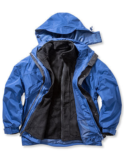 Result 3-in-1 Zip & Clip Jacket in Royal – mit Firmenlogo individualisierbar