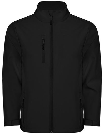 Roly Men´s Nebraska Softshell Jacket in Black 02 – mit Firmenlogo individualisierbar