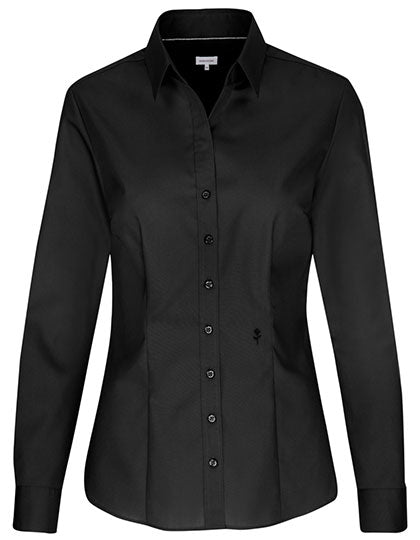 Seidensticker Women´s Blouse Slim Fit Long Sleeve SN080613 in Black