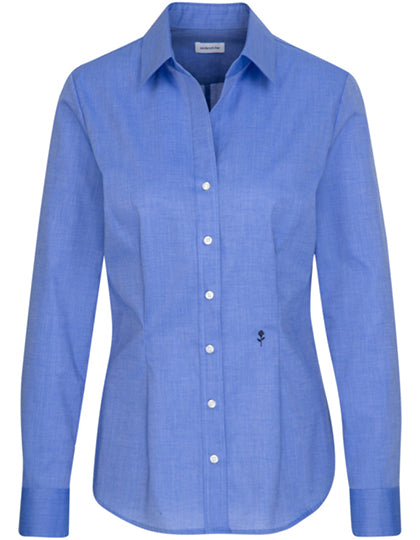 Seidensticker Women´s Blouse Slim Fit Long Sleeve SN080613 in Mid Blue