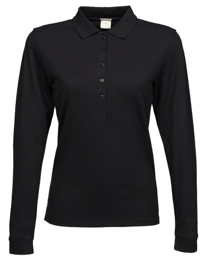 Women´s Luxury Stretch Long Sleeve Polo von TEE JAYS – Produkt- und Farbansicht für Textildruck und Stickerei
