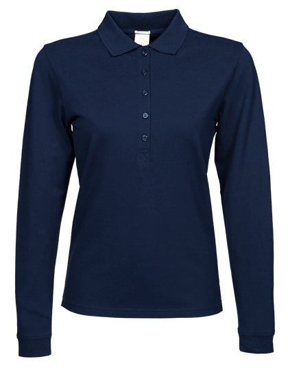 Women´s Luxury Stretch Long Sleeve Polo von TEE JAYS – Produkt- und Farbansicht für Textildruck und Stickerei