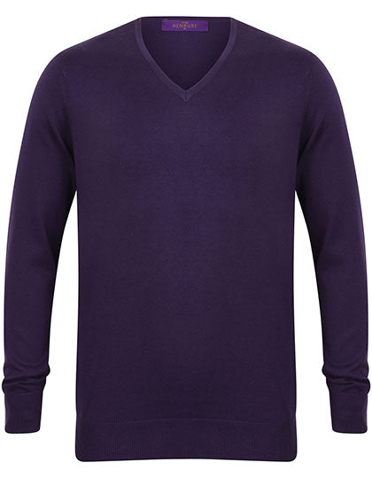 Men´s Lightweight V-Neck Jumper von Henbury – Produkt- und Farbansicht für Textildruck und Stickerei