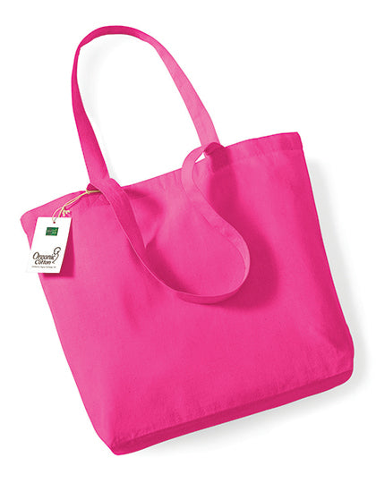 Westford Mill Organic Cotton Shopper in Fuchsia – mit Firmenlogo individualisierbar