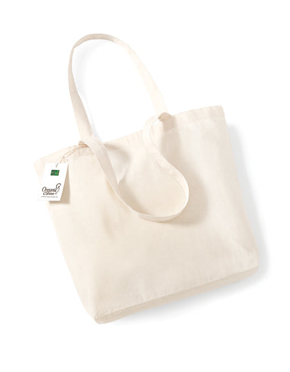 Westford Mill Organic Cotton Shopper in Natural – mit Firmenlogo individualisierbar