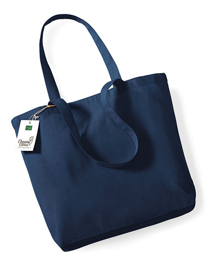 Westford Mill Organic Cotton Shopper in Navy – mit Firmenlogo individualisierbar