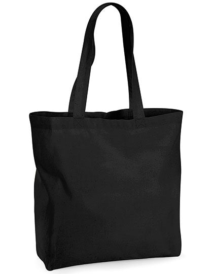 Westford Mill Organic Premium Cotton Maxi Bag in Black – mit Firmenlogo individualisierbar