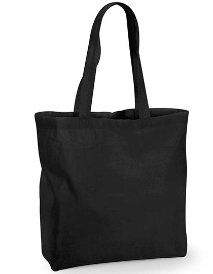 Westford Mill Recycled Cotton Maxi Bag in Black – mit Firmenlogo individualisierbar