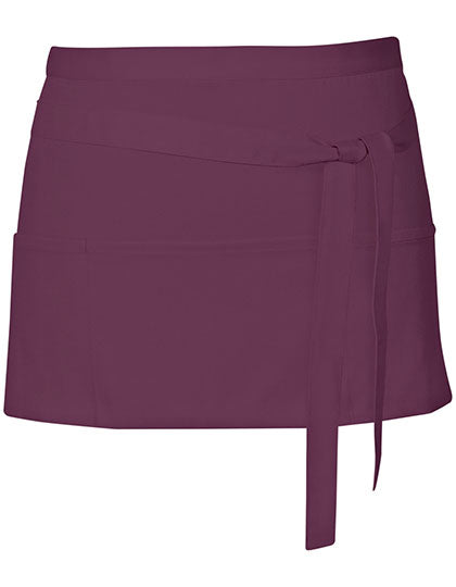 Link Kitchen Wear Cocktail Apron X983 in Aubergine (ca. Pantone 5115)