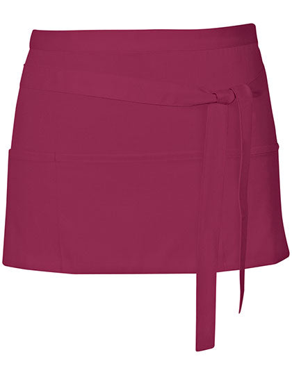 Link Kitchen Wear Cocktail Apron X983 in Burgundy (ca. Pantone 216)