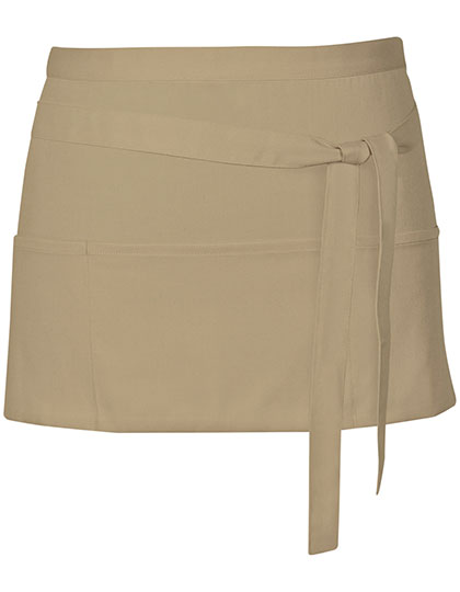 Link Kitchen Wear Cocktail Apron X983 in Khaki (ca. Pantone 7503)