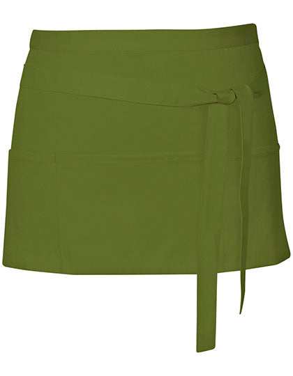 Link Kitchen Wear Cocktail Apron X983 in Olive (ca. Pantone 378)