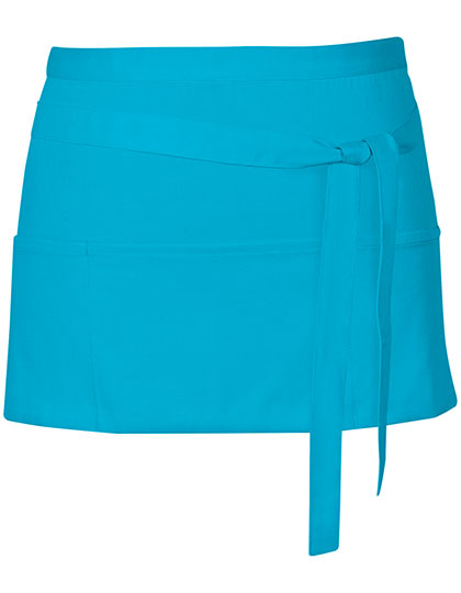 Link Kitchen Wear Cocktail Apron X983 in Turquoise (ca. Pantone 312)