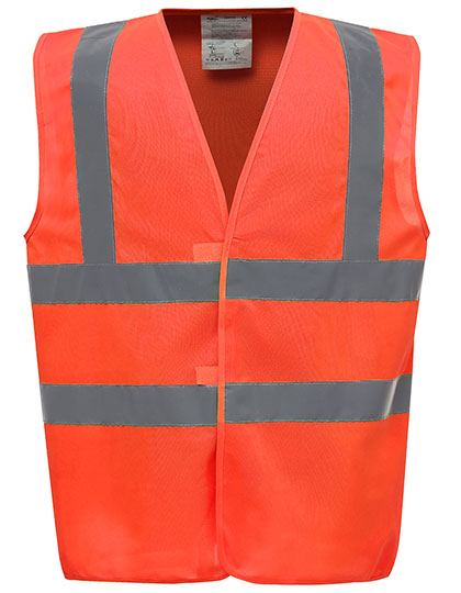 YOKO Hi-Vis 2 Bands & Braces Waistcoat YK100 in Hi-Vis Orange