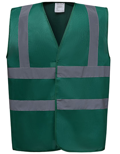YOKO Hi-Vis 2 Bands & Braces Waistcoat YK100 in Paramedic Green