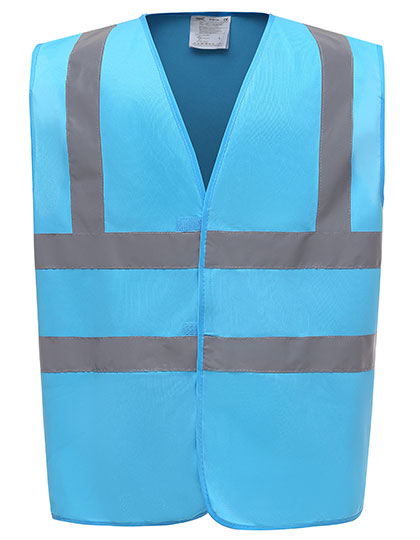 YOKO Hi-Vis 2 Bands & Braces Waistcoat YK100 in Sapphire