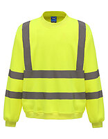 YOKO Warnschutz-Sweatshirt in Hi-Vis Yellow – mit Firmenlogo individualisierbar