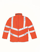 YOKO Warnschutzjacke Kensington mit Fleecefutter in Hi-Vis Orange – mit Firmenlogo individualisierbar