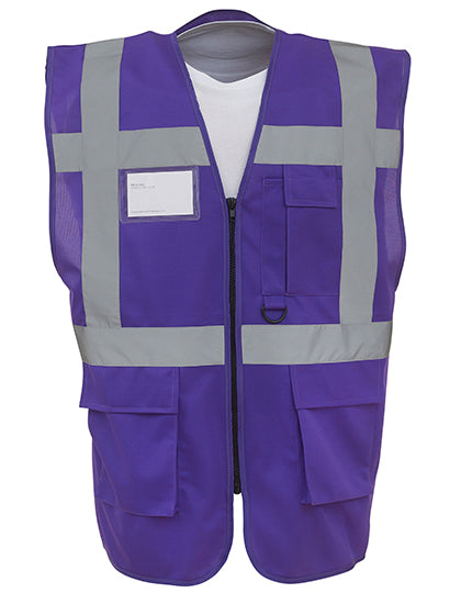 YOKO Multi-Functional Executive Waistcoat YK801 in Purple