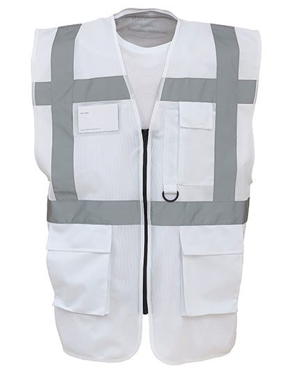 YOKO Multi-Functional Executive Waistcoat YK801 in White