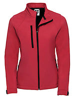 Russell Athletic Damen-Softshelljacke in Classic Red – mit Firmenlogo individualisierbar