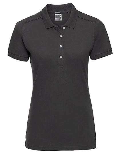 Damen Slim-Fit Stretch-Polo von Russell – Produkt- und Farbansicht für Textildruck und Stickerei