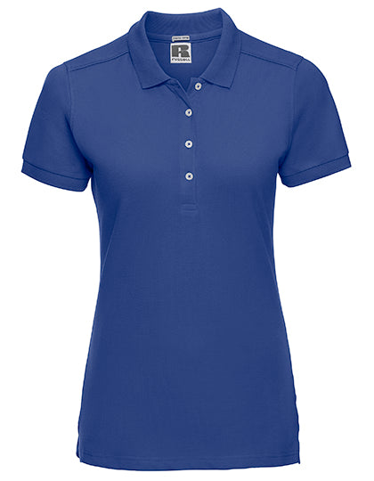 Damen Slim-Fit Stretch-Polo von Russell – Produkt- und Farbansicht für Textildruck und Stickerei