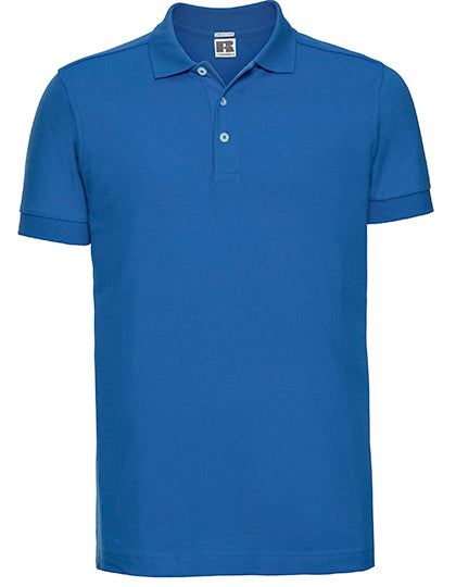 Slim-Fit Stretch-Piqué-Polo von Russell – Produkt- und Farbansicht für Textildruck und Stickerei