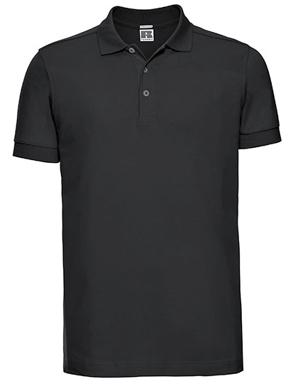 Slim-Fit Stretch-Piqué-Polo von Russell – Produkt- und Farbansicht für Textildruck und Stickerei