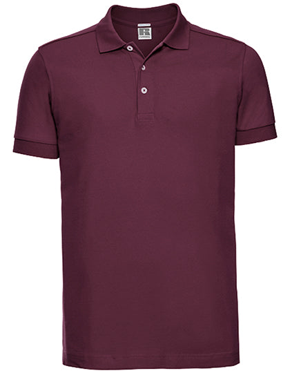 Slim-Fit Stretch-Piqué-Polo von Russell – Produkt- und Farbansicht für Textildruck und Stickerei